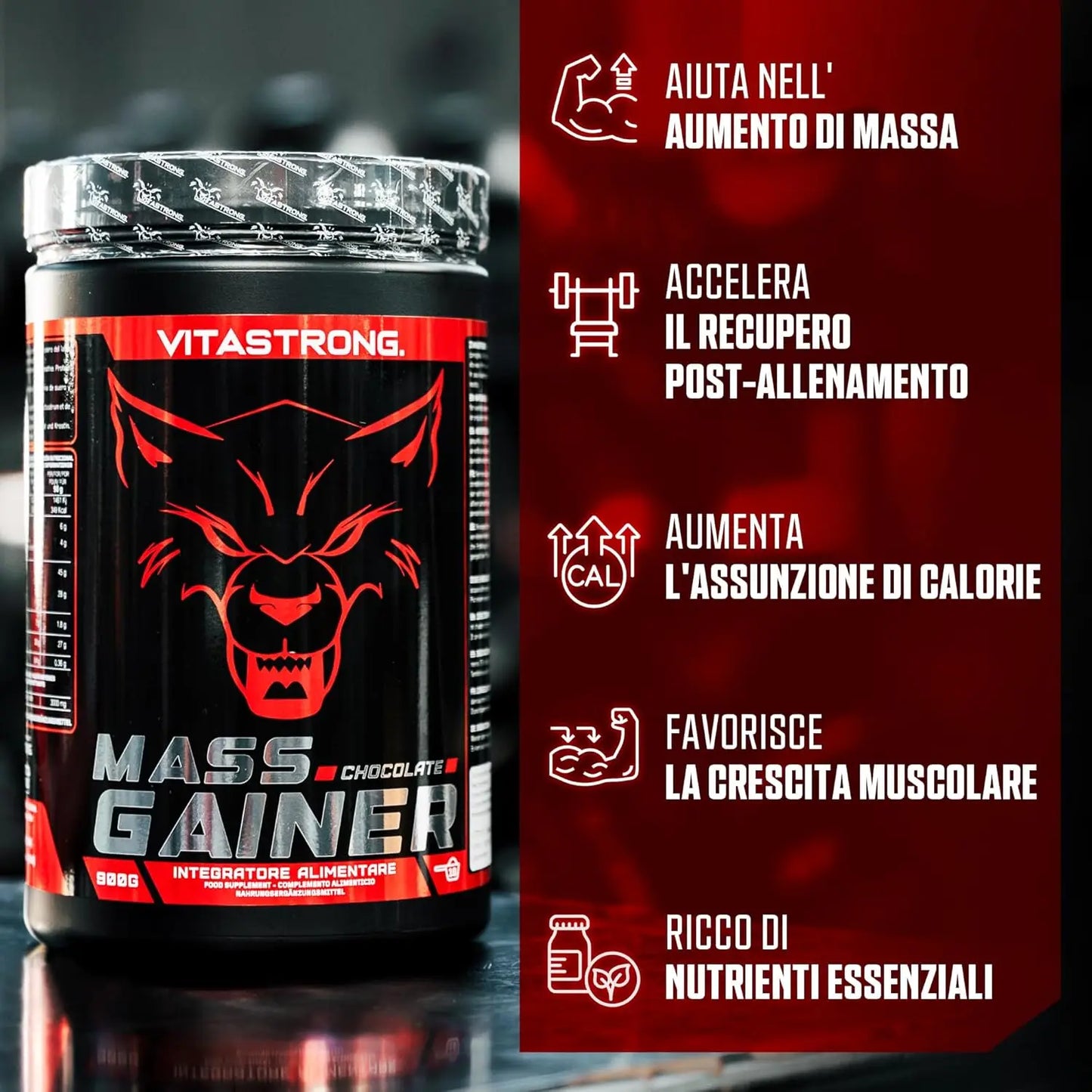 Mass Gainer VITASTRONG – Prise de Masse Rapide & Muscles Denses - FORCE CONDITION SPORT