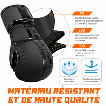Charger l'image dans la galerie, Gants MMA paumes ouvertes pour sparring et grappling, boxe et sports de combat
